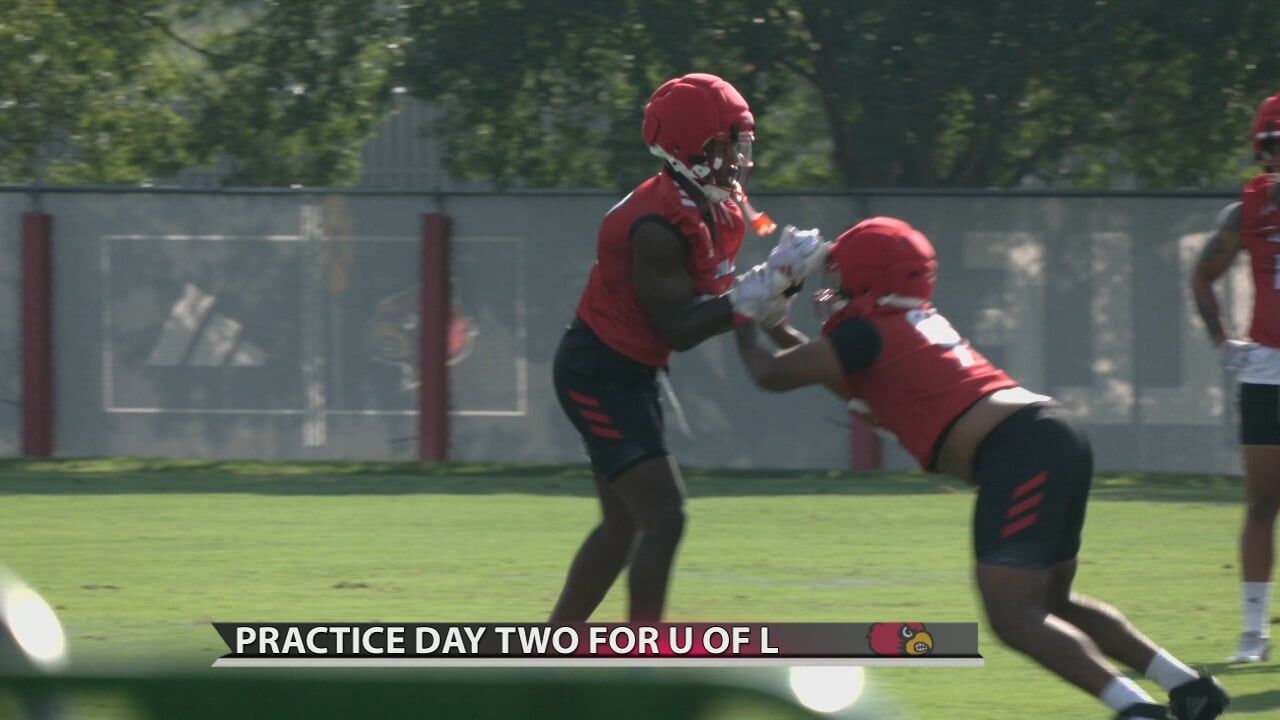 UofL football's fall camp continues with second day of practice